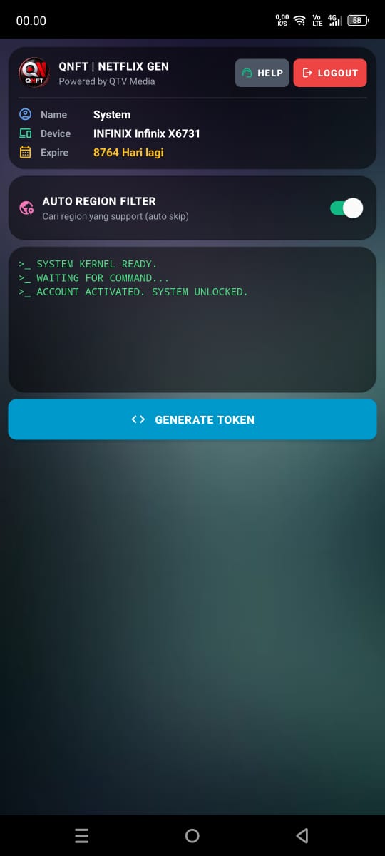 Menu Screen